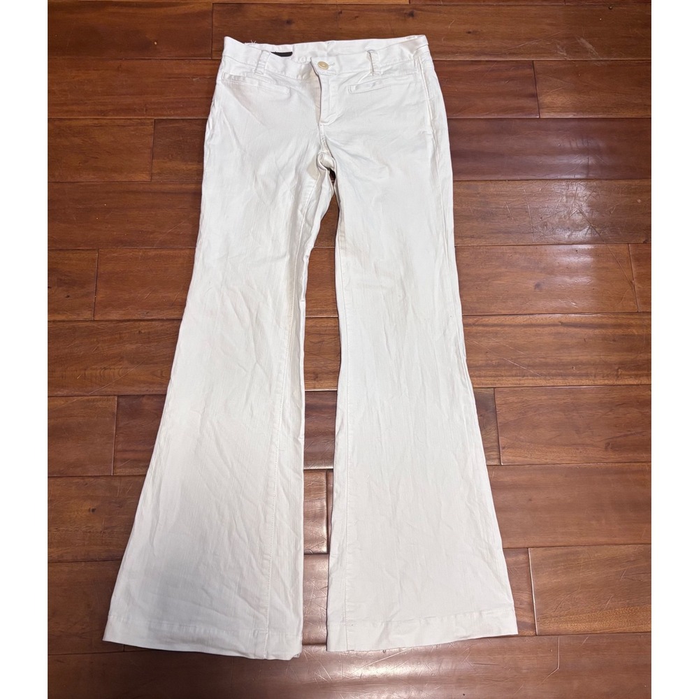 Club Monaco White Flare Jeans Bell Bottom Coastal Cowgirl Boho|Size 29